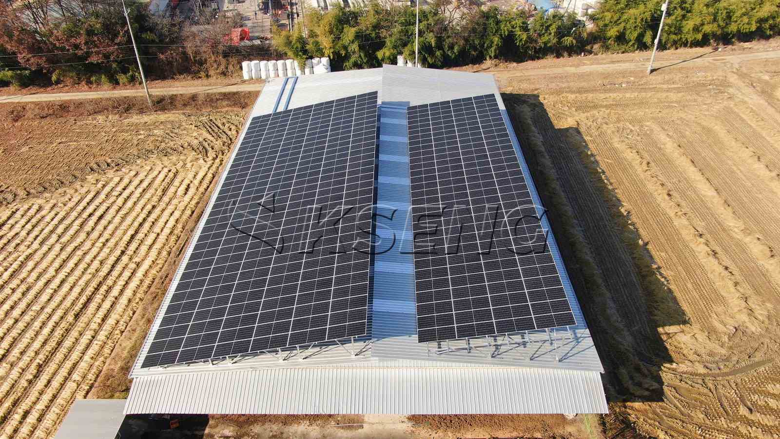 【26年4月】韩国庆北屋顶光伏支架198.4KW案例