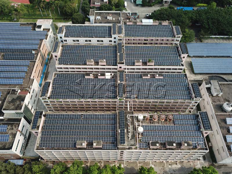 中国广东台达电子铝合金水泥屋顶支架-6MW